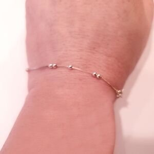 Minimalist .925 sterling silver bead bracelet